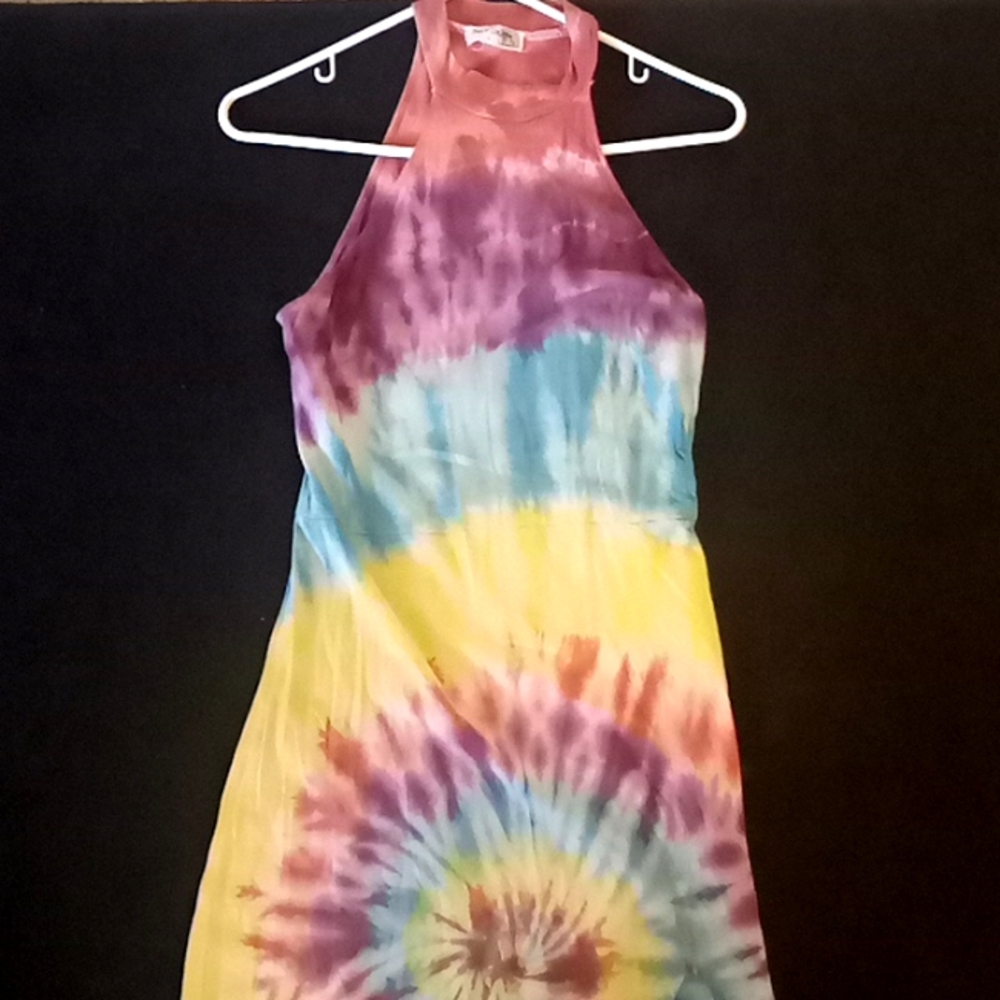 Tie Dye Halter Dress